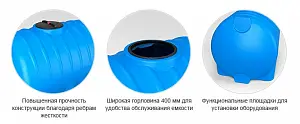 Пластиковая емкость ЭкоПром HR 8000 под плотность до 1,5 г/см3 (Синий) 6